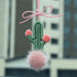 JSCARLIFE Cactus Rearview Mirror Hanger Cute Car Hanging Ornament Interior Aesthetic Boho Plants Charm Car Decor Plant Lovers Gifts (Green)...