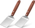 Newtay 2 Pieces Small Brownie Cookie Spatula Metal Stainless Steel Spatula with Wooden Handle for Kitchen Cooking Chef Baking Scraper Turner, 2.5 ...