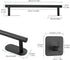 JiGiU 16-Inch Towel Bar, Self Adhesive Towel Holder with 3 Packs Towel Hooks, Bath Towel Bar Rack SUS304 Stainless Steel Wall Mount Bathroom Hardw...