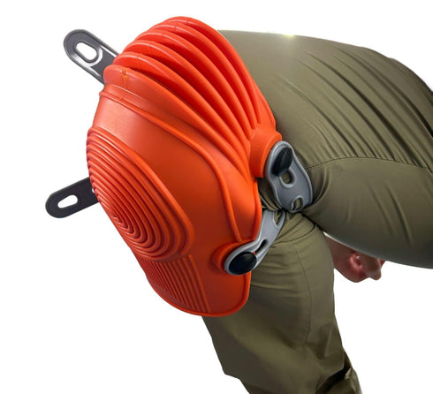 15-431 Ultraflex Non-Skid Premium Protective Gear with Flexible Design Plastic Kneepad, Orange...