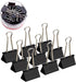 Coideal Black Binder Clips Medium, 1.25 Inch Black Metal Paper Clips 24 Pcs 32mm Foldback Bull Clip Clamps for Office School (1 1/4 Inch)...