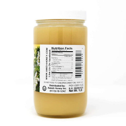 Goshen Amish Country Extremely Raw Linden Honey - Unfiltered, Unprocessed, Pure & Natural - Harvested in the USA - Rich Flavor for Tea, Cooking, W...