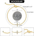 Moodear Dainty Cross Bracelet - 925 Sterling Silver/14k Gold Plated Diamond CZ Layered Snake Chain Knot Bracelets for Women Trendy Religious Chris...
