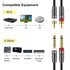 J&D Dual 1/4 inch TS to Dual RCA Cable, Heavy Duty 1/4 Male to RCA Male Adapter Stereo Audio Interconnect Quarter inch Cable, 3 Feet...