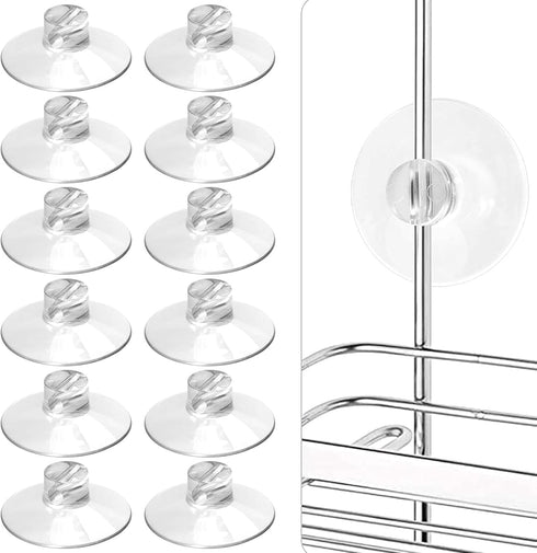 10Pcs Shower Caddy Connectors Suction Cups for Bathroom, Heavy Strength Large Suction Cups Without Hooks, Replacement Suction Cups Compatible with...