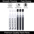 Black Paint Pens, 6 Pack 0.7mm Acrylic Black Permanent Marker ,White Paint Pens for Rock Painting, Stone,Wood, Plastic, Ceramic, Glass, Metal Canv...