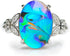 Opalescent Swirl Color Changing Oval Crystal Stone Brass Mood Ring Size Adjustable For Women...
