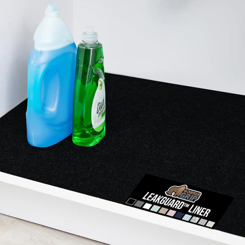 GORILLA GRIP LeakGuard Non-Adhesive Under Sink Mat for Kitchen Cabinet, Waterproof Quick Dry Shelf Liner, Durable Absorbent Felt Mats for Bathroom...
