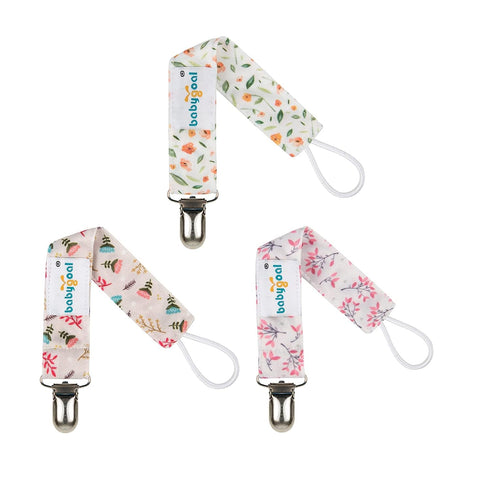 Babygoal Floral Pacifier Clips, 6 Pack Pacifier Holder Clips for Boys and Girls Fits Most Pacifier Styles,Teething Toys 6MP21...