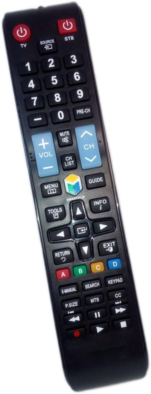 Replaced Remote Control Compatible for Samsung UN40H5201 UN46H5203AFXZA UN40H6203 UN50H6203AFXZA UN65H6203AFXZA Smart LED HD TV...