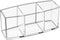 Rolybag Acrylic Makeup Brush Holder Organizer 3 Slots Cosmetic Brushes Storage Clear Pen Holder Eyeliners Eyebrow Pencil Display Case for Desk and...