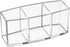 Rolybag Acrylic Makeup Brush Holder Organizer 3 Slots Cosmetic Brushes Storage Clear Pen Holder Eyeliners Eyebrow Pencil Display Case for Desk and...