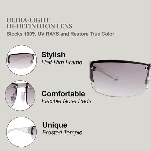 NYS Collection King Street Sport Sunglasses Women Men Lightweight Wrap Around 100% UV Protection...