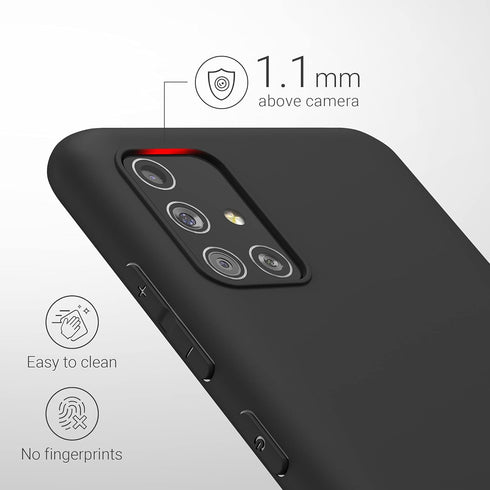 kwmobile Case Compatible with Samsung Galaxy A51 Case - Soft Slim Protective TPU Silicone Cover - Black Matte...