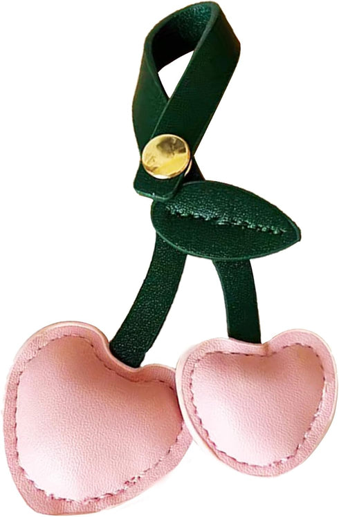 Cherry Bag Charm, Cute Cherry Charm for Purse Handbags Bag Accessories PU Cherry Key Charms...