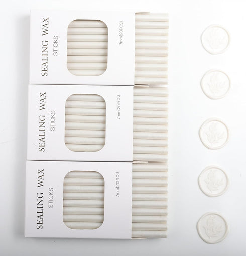 Wax Seal Sticks, ONWINPOR 60pcs Glue Gun Wax Sealing Sticks for Wax Seal Stamp, Glue Gun Wax Sticks Great for Letter Sealing (60, Pearl White)...