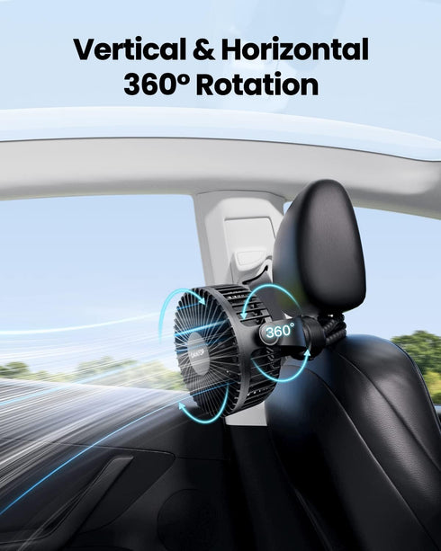 Gaiatop Mini Portable Stroller Fan, Battery Operated Small Clip on Fan, Detachable 3 Speed Rechargeable 360° Rotate Flexible Tripod Cooling Fan fo...