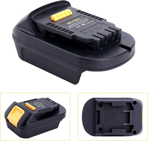 ML18DL Battery Adapter Compatible with Dewalt 20V Cordless Tools, Adapter Compatible with Milwaukee 18V M18 Battery to Replacement for Dewalt 20V ...