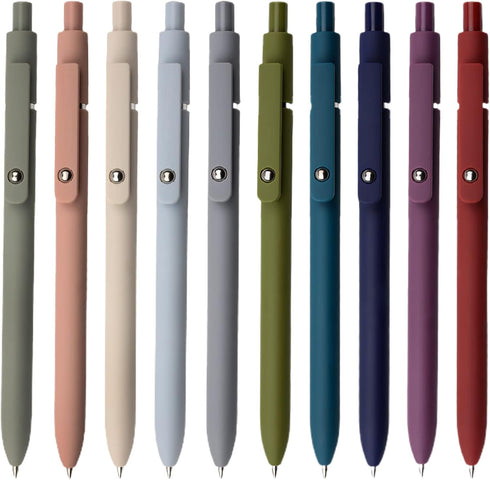 Gel Pens, 10 Pcs 0.5mm Fine Point Smooth Writing Pens Cute Pens, High-End Series Black Ink Pens for Journaling Note Taking, School Office Supplies...