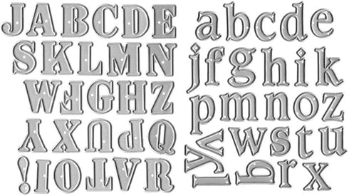 Metal Capital 26 Alphabet Cutting Dies, Lowercase 26 Letters Alphabet Die Cuts for Card Making Stencil Embossing Tool Scrapbooking DIY Etched Craf...