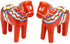 ScandinavianGiftOutlet - Salt and Pepper Shakers - 3.25" Ceramic Dala Horse - Orange-Red Swedish Theme - Kitchen Accessories - Scandinavian Home D...