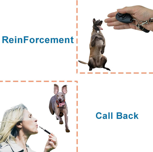 Dog Training Kit,Puppy Dog Treat Pouch Bag with Dog Clicker and Silent Whistle with Lanyard,Hands-Free Training Dog Treat Pouch,includes Carabiner...