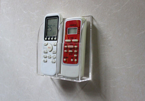 Acrylic TV Remote Control Holder Wall Mount Storage Box Media Organizer Rack...