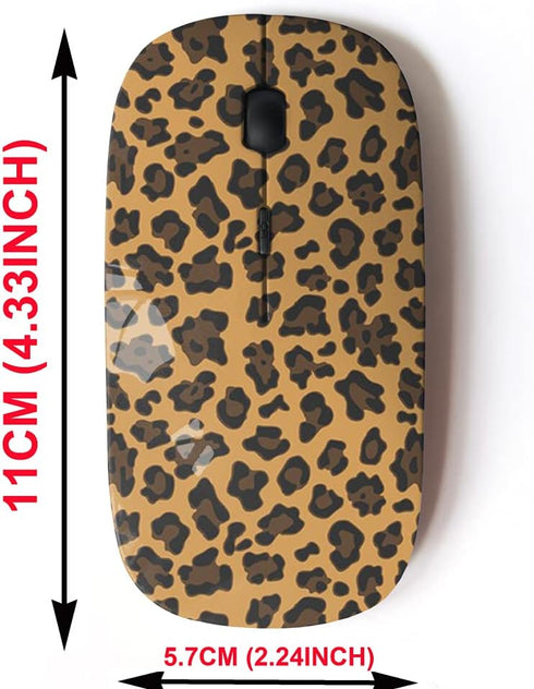 2.4G Wireless Mouse with Cute Pattern Design for All Laptops and Desktops with Nano Receiver - Animal Print Graphic...