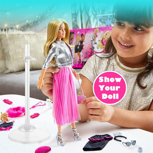 10Pcs Adjustable Doll Stands Display Holders, Action Figure Stand Toy Doll AccessoriesTransparent Plastic Mini Doll Display Stand Support for 11 t...