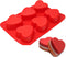 X-Haibei Love 6 Heart Shape Silicone Mold Lotion Bars Soap Moulds Cake Muffin Baking Deep Cavity 4oz per Cell...