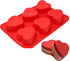 X-Haibei Love 6 Heart Shape Silicone Mold Lotion Bars Soap Moulds Cake Muffin Baking Deep Cavity 4oz per Cell...
