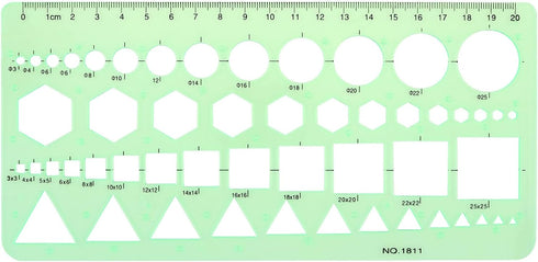 Circle Template & Geometric Drawings Templates Scale Drafting Stencils for Artist Design Drawing Aids Geometry Measuring Ruler for Studying, Desig...