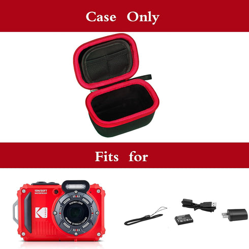 Mchoi Waterproof Hard Carrying Case Replacement for Kodak PIXPRO WPZ2 Rugged Waterproof Digital Camera, Case Only, Red...