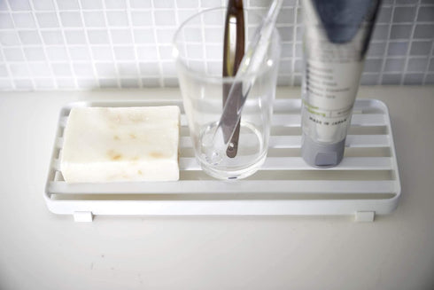Yamazaki Home Tower bathroom trays, One Size, White...