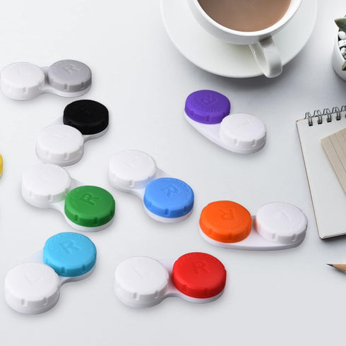 12PCS Colorful Contact Lens Case, Immersion Kit, Leak-Proof Packaging, Suitable for Outdoor Mini Case Screw Top...