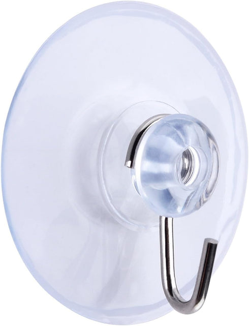20 Pack Clear Plastic Strong Suction Cup with Removable Hook (7/8" (22.22mm) Diameter)...