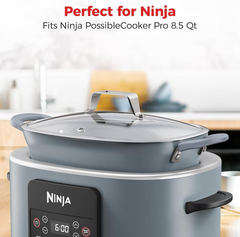 Goldlion Silicone Pot Handle Cover Compatible with Ninja Crockpot Slow Cooker - Heat-Resistant Handle Sleeve, Holder, Grip Accessories for Ninja F...