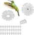 30 Set Hummingbird Feeders Replacement Flowers, Greener Hummingbird Feeder Replacement Parts with Stable Structure Durable Materia for Outdoors (2...