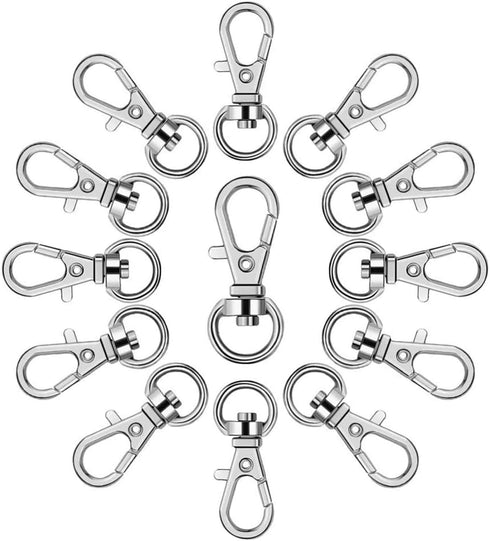 100Pcs Swivel Snap Hook,Stainless Steel Key Chain Clip Hooks Swivel Lanyard Snap Hook Keychain Hooks for Keychain Lanyard,Jewelry,DIY Crafts Suppl...