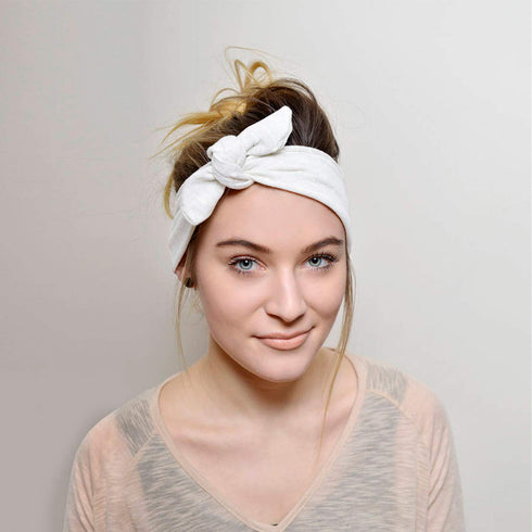 DRESHOW 4 Pack Headbands for Women Bow Knotted Hair Band Facial Cloth Rabbit Ears Running Sport Elastic Hair Wrap...