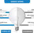 G25 LED Globe Bulb, 60 Watt Equivalen Vanity Light Bulbs for Bathroom, 4000K Natural Daylight White Mirror Round Light Bulb, E26 Base for Hollywoo...