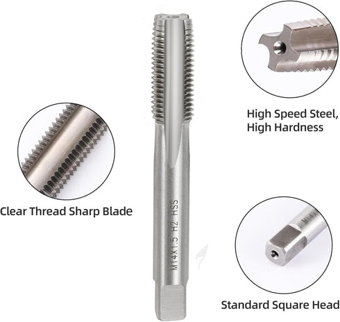 M14 x 1.5 Metric Thread Tap and Die Set, M14 x 1.5mm High-Speed Steel Machine Tap Die Set, Thread Tap And Round Thread Die Right Hand...