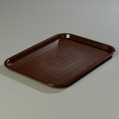 Carlisle FoodService Products Cafe Plastic Fast Food Tray, 14" x 18", Chocolate...