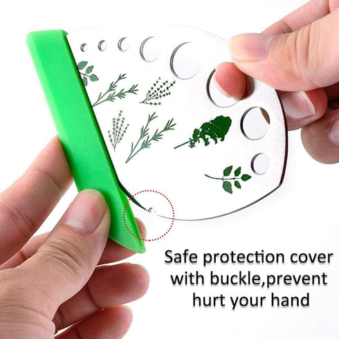 Herb Stripper, Jiaedge Green 9 holes Stainless Steel Kitchen Herbs Leaf Stripping Tool, Metal Herb Peeler for Kale, Collard Greens, Thyme, Basil, ...