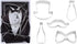 R&M International Handsome Gents Cookie Cutters, Bow Tie, Top Hat, Moustache, Champagne Bottle, Neck Tie, 5-Piece Set,Multicolor...