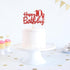 Red Glitter Happy 10th Birthday Cake Topper - Ten Sign Cake Topper - Cheers to 10 Years Party Supplies - 10th Birthday Party Decorations...