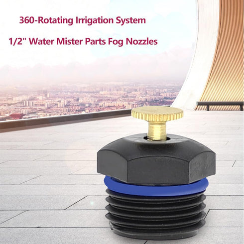 10 Pcs Garden Misting Nozzles 1/2" Adjustable Garden Lawn Water Spray Misting Nozzle 360-rotating Agricultural Lawn Watering Atomizing Greenhouse ...