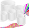 4 Pcs Open Cup Bundle for Acrylic Paint Pour Silicone Leaky Floating Open Cups Acrylic Paint Pouring Open Cups for DIY Resin Acrylic Paint, white...