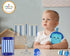 The Dreidel Company Deluxe Tapered Hanukkah Menorah Candles for All 8 Nights of Chanukah (Blue/White)...