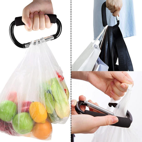 Stroller Hooks by Baby,2 pcs Carabiner Stroller Hook Organizer for Hanging Purses, Diaper Bag, Shopping Bags. Clip Fits Single/Twin Travel Systems...